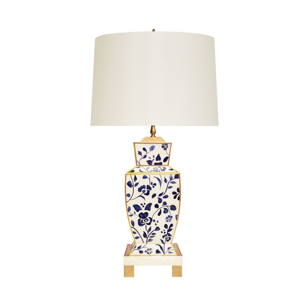 Navy and White Table Lamp, image 1